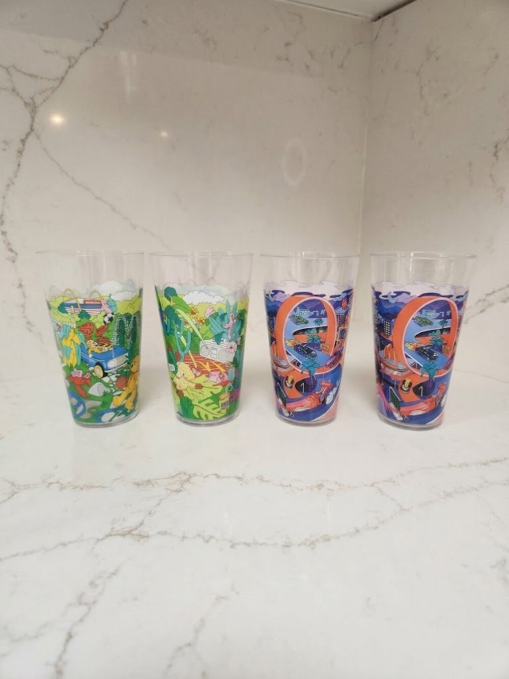 McDonald’s 2024 Collector’s Edition Cups Set of 4 Hot Wheels Beanie Babies